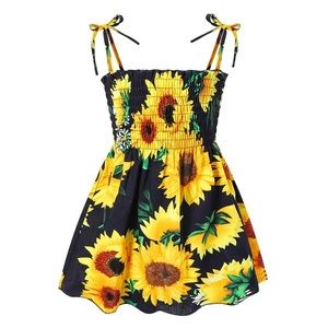 Sunflower baby girl dress